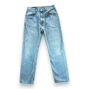 Vintage Levis 505 Jeans Mens 32x32 Blue Light Wash Straight Denim Y2K 33x32 Tag